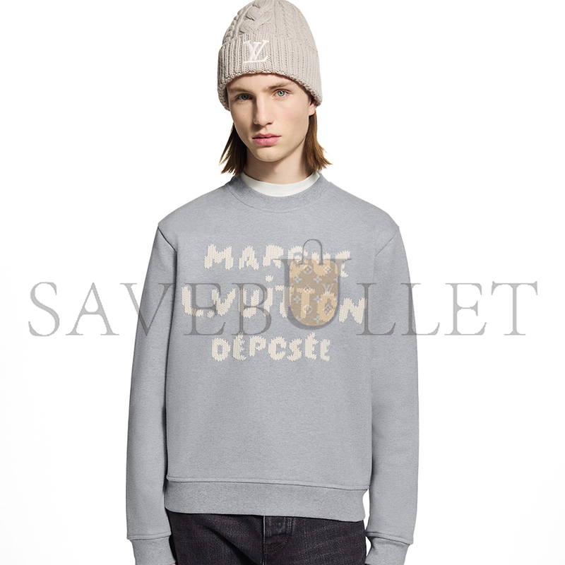 LOUIS VUITTON EMBROIDERED SIGNATURE SWEATSHIRT 1AIKCO